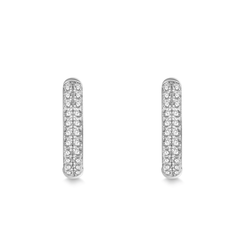 Gnoce Double Row Pave Circle Stud Earrings_3