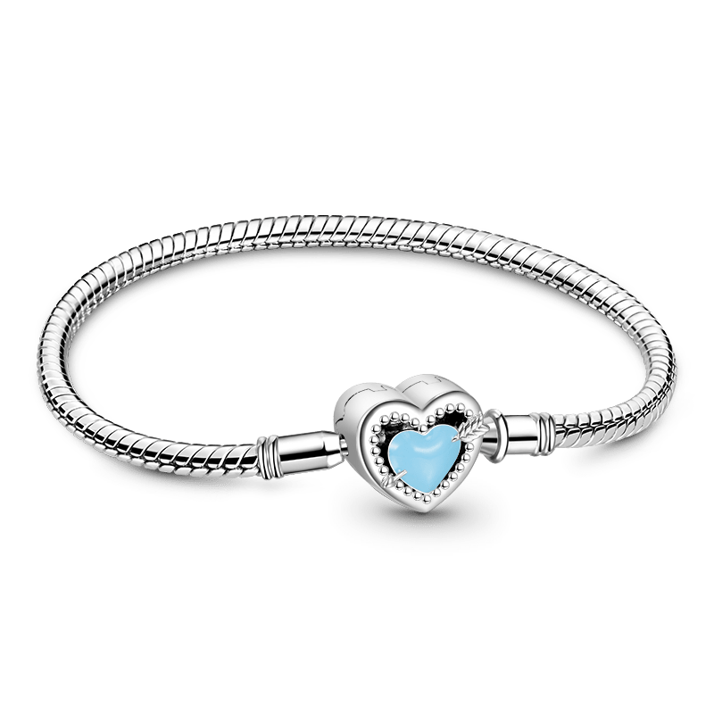 Gnoce Moonstone Basic Snake Chain Bracelet Platinum-plated Silver Blend_1