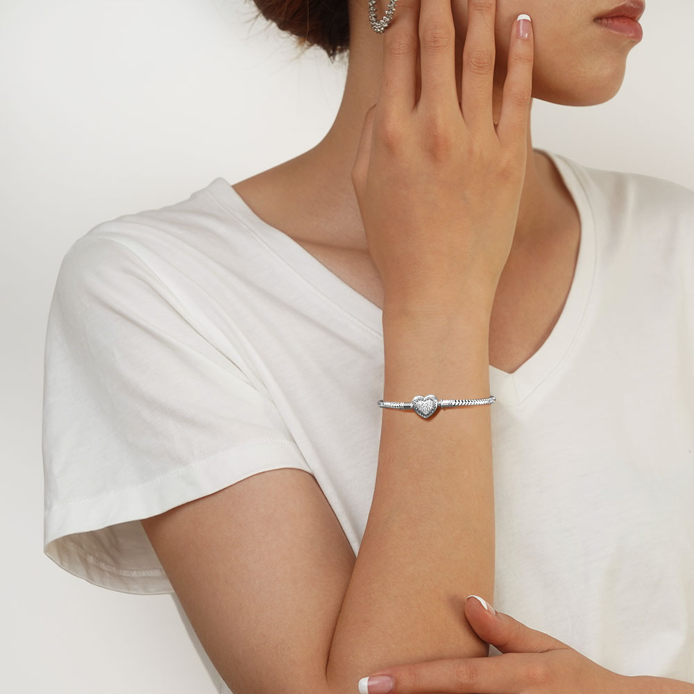 Gnoce “I love you to the moon and back” Love Basic Snake Chain Bracelet_4