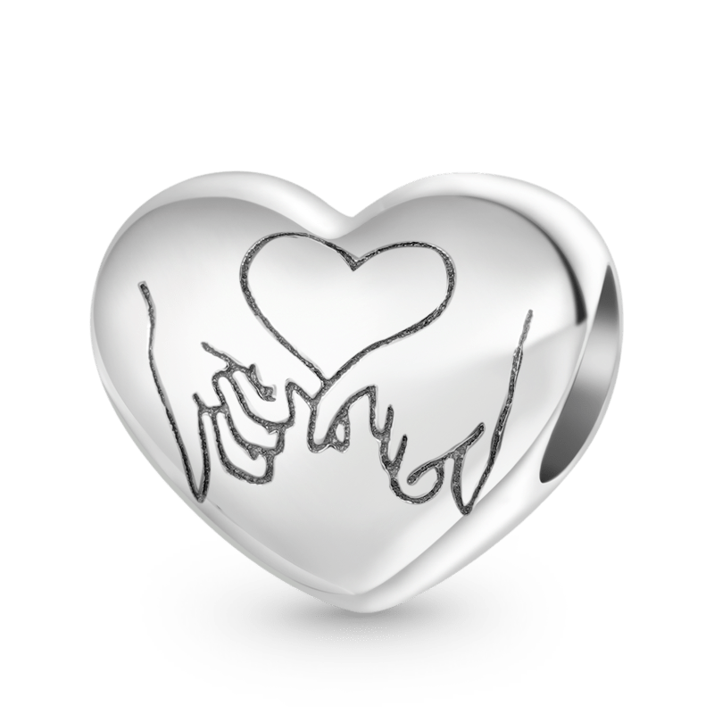 Gnoce "Friends Are Family We Choose" Love Heart Charm_1