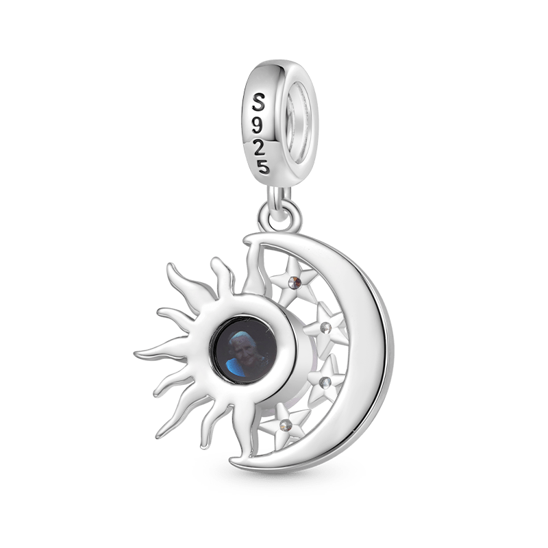 Gnoce Projection Moon Sun Personalized Photo Pendant Dangle Charm_2