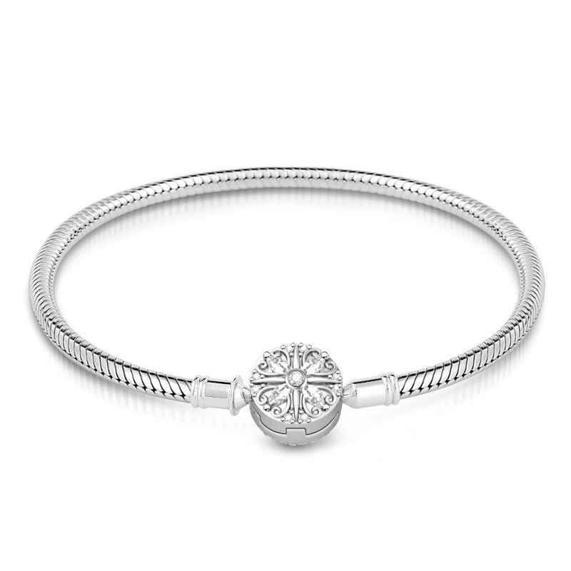 Gnoce Four-leaf Clover Bracelet Platinum-plated Silver Blend_2