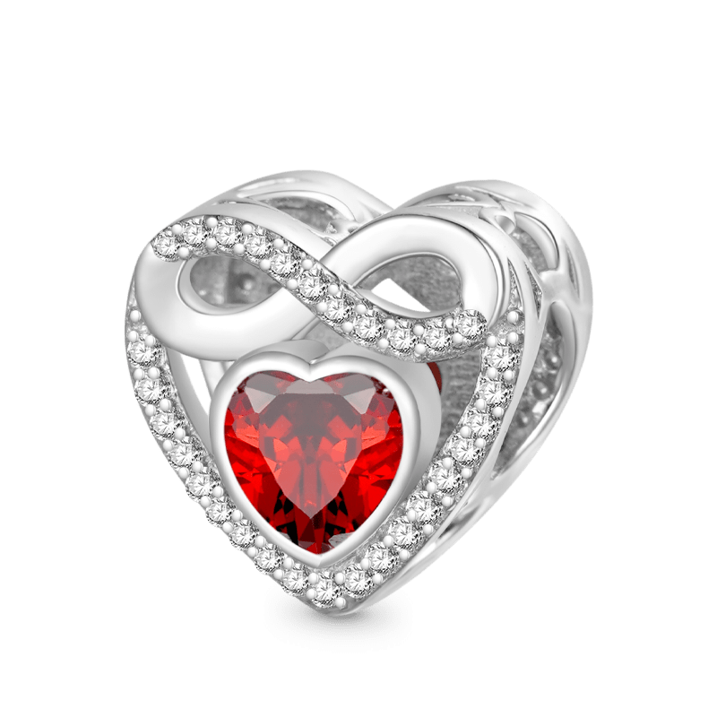 Gnoce Infinite Love Heart Birthstone Charm_2