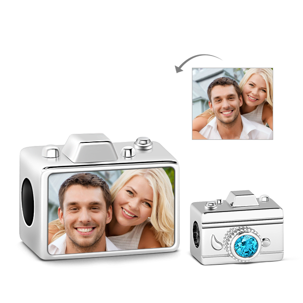 Gnoce "The Most Beautiful Time" Personalized Camera Photo Charm - Fit for Pendant & Choker Necklace_1