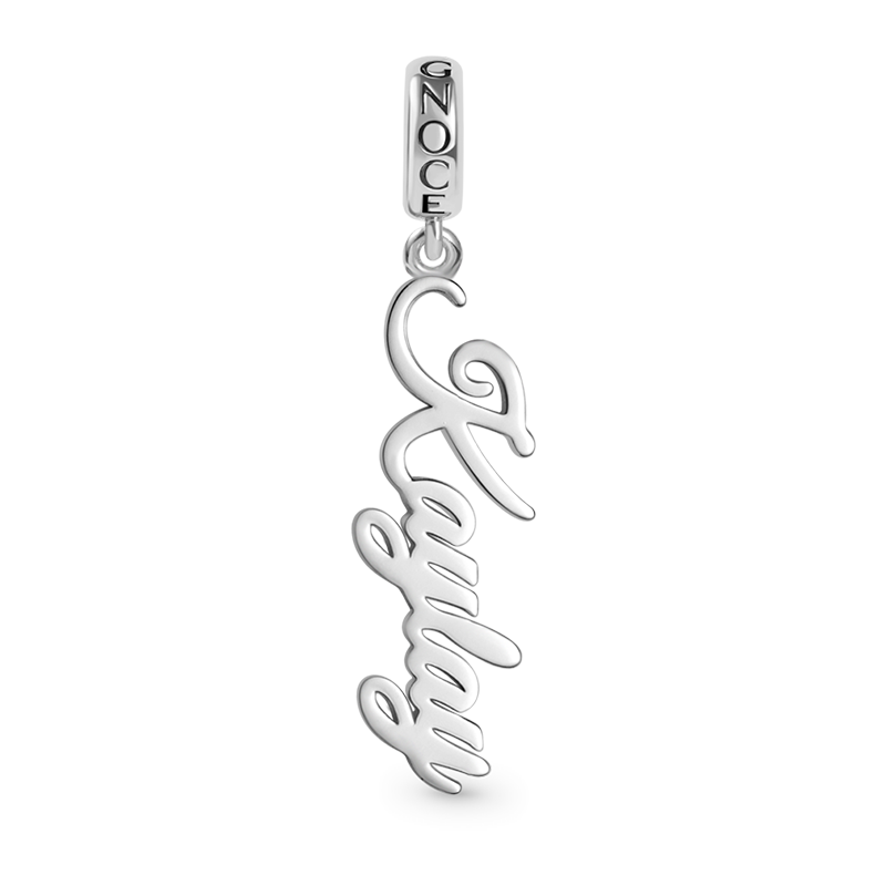 Gnoce Classic Name Engravable Pendant Dangle Charm_1