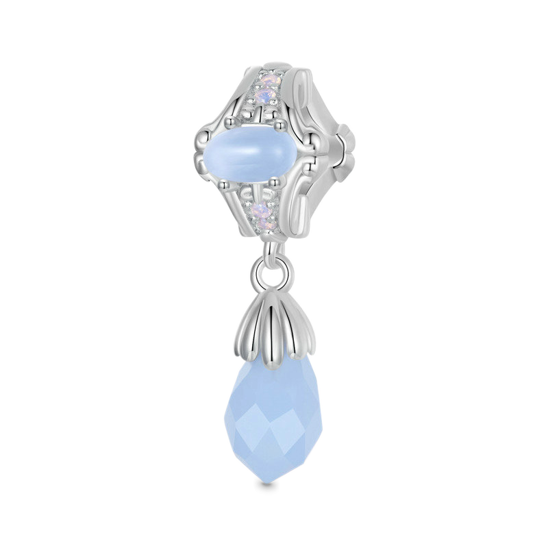 Gnoce Vintage Blue Water Drop Pendant Dangle Charm_1