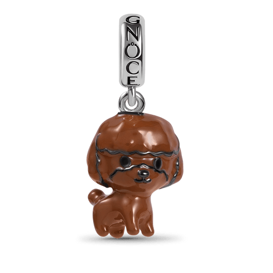 Poodle Puppy Pendant Dangle Charm Sterling Silver_1