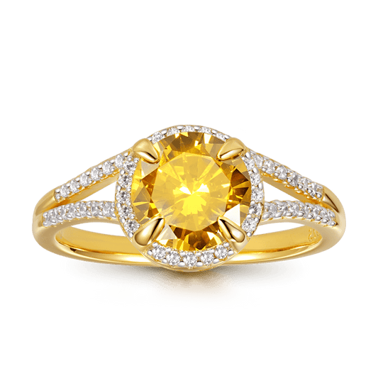 Gnoce Yellow Round-cut Promise Ring_1