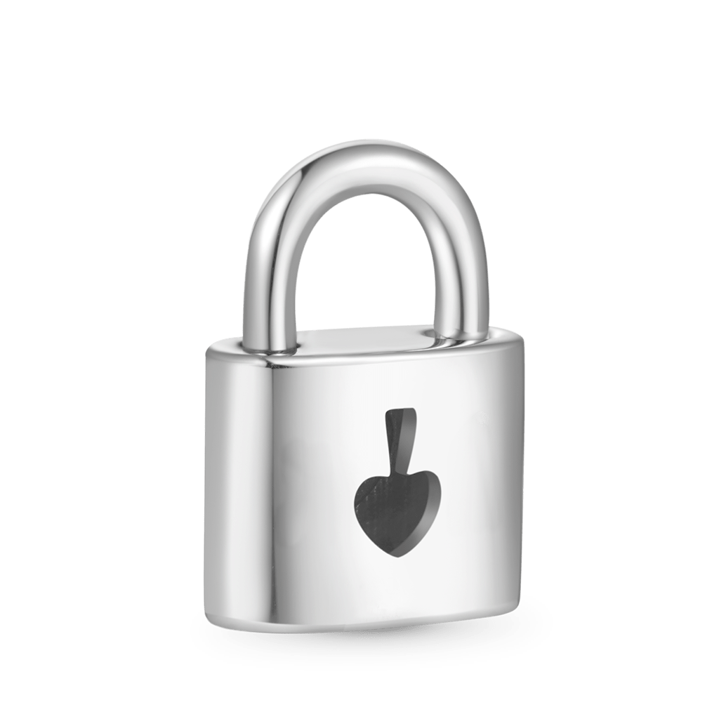 Gnoce Personalized Initial Letter Openable Silver Lock Charm_3