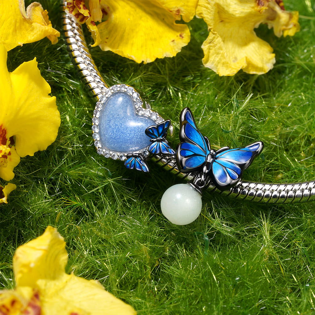 Gnoce Blue Morpho Butterfly Glow-in-the-Dark Charm_4