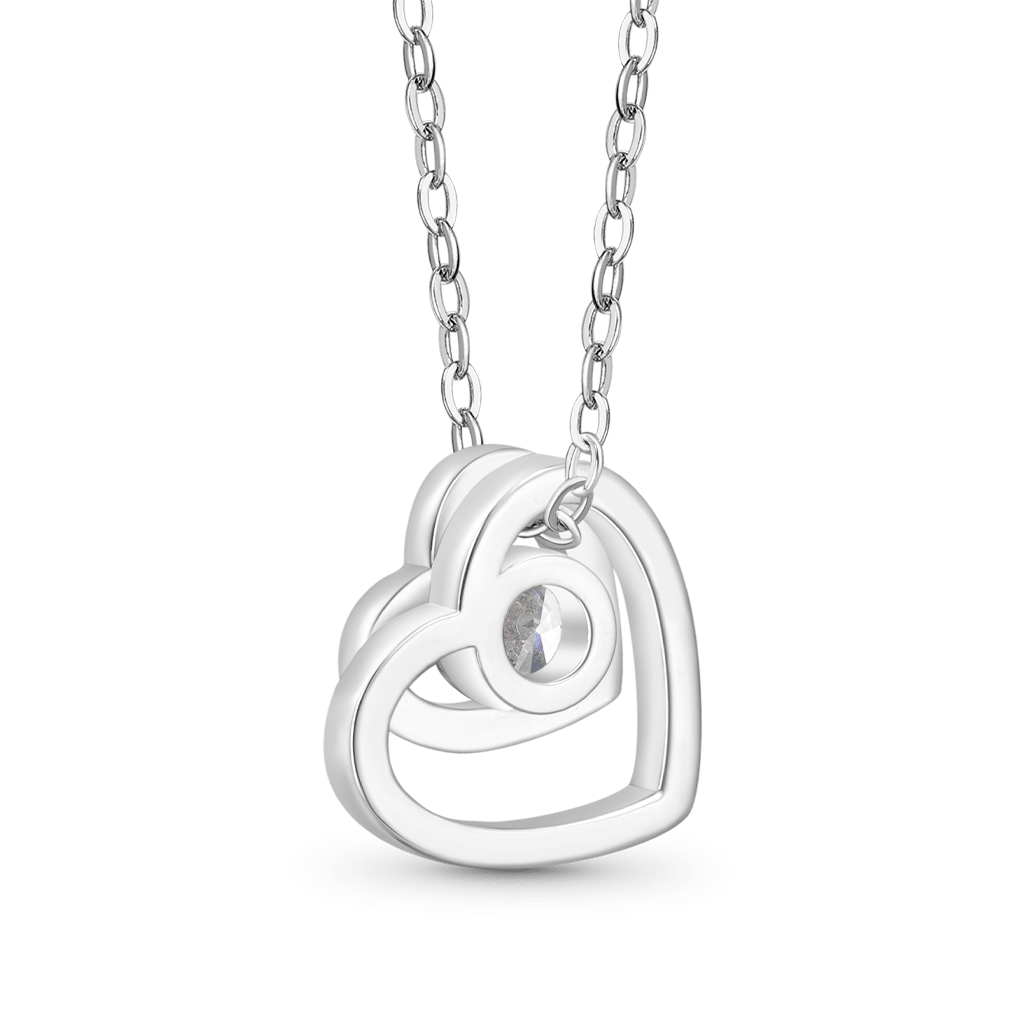Gnoce Valentine's Day Gift Double Love Engravable Necklace_3