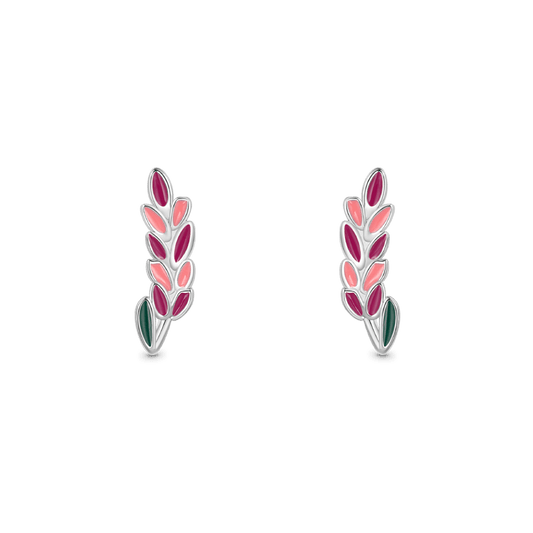 Gnoce Birthday Flower Series Lavender Stud Earrings_1