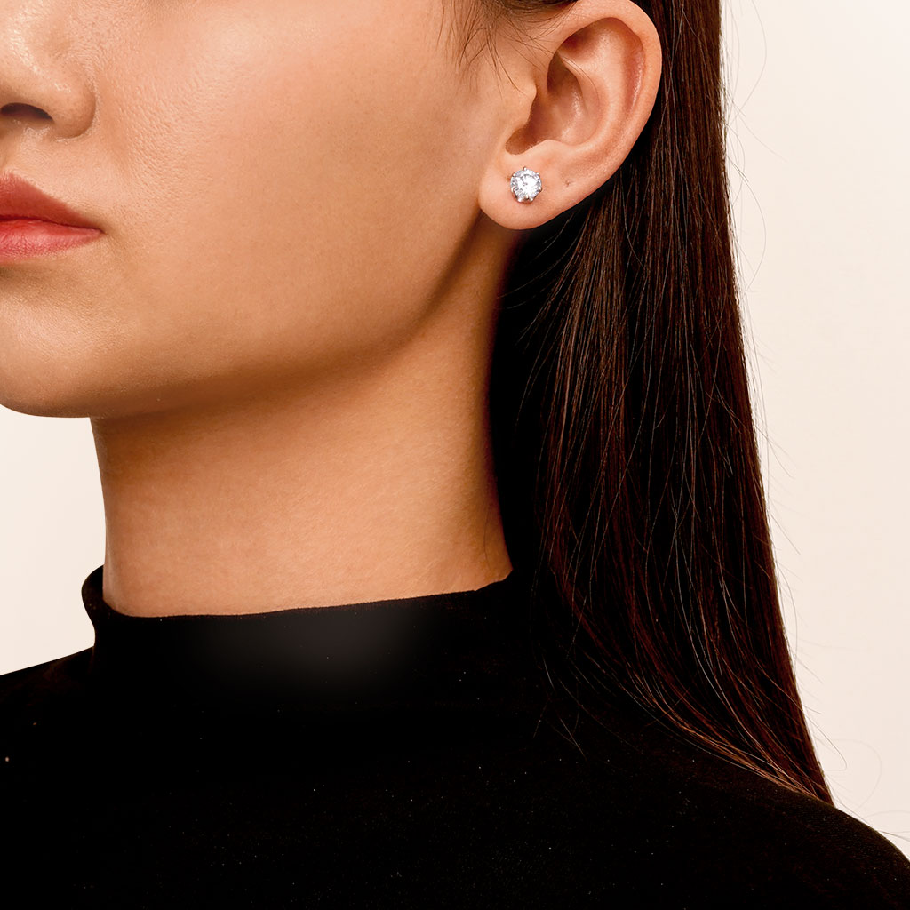 Gnoce White Party Light-up LED Stud Earring_5