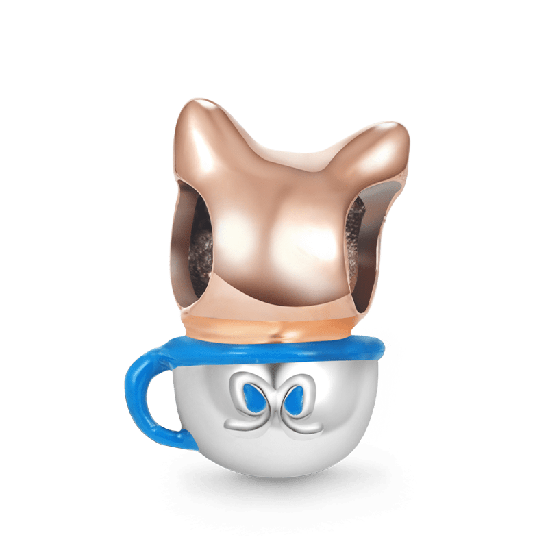 Gnoce Lovely Teacup Dog Pet Embraces Heart Gem Charm_2