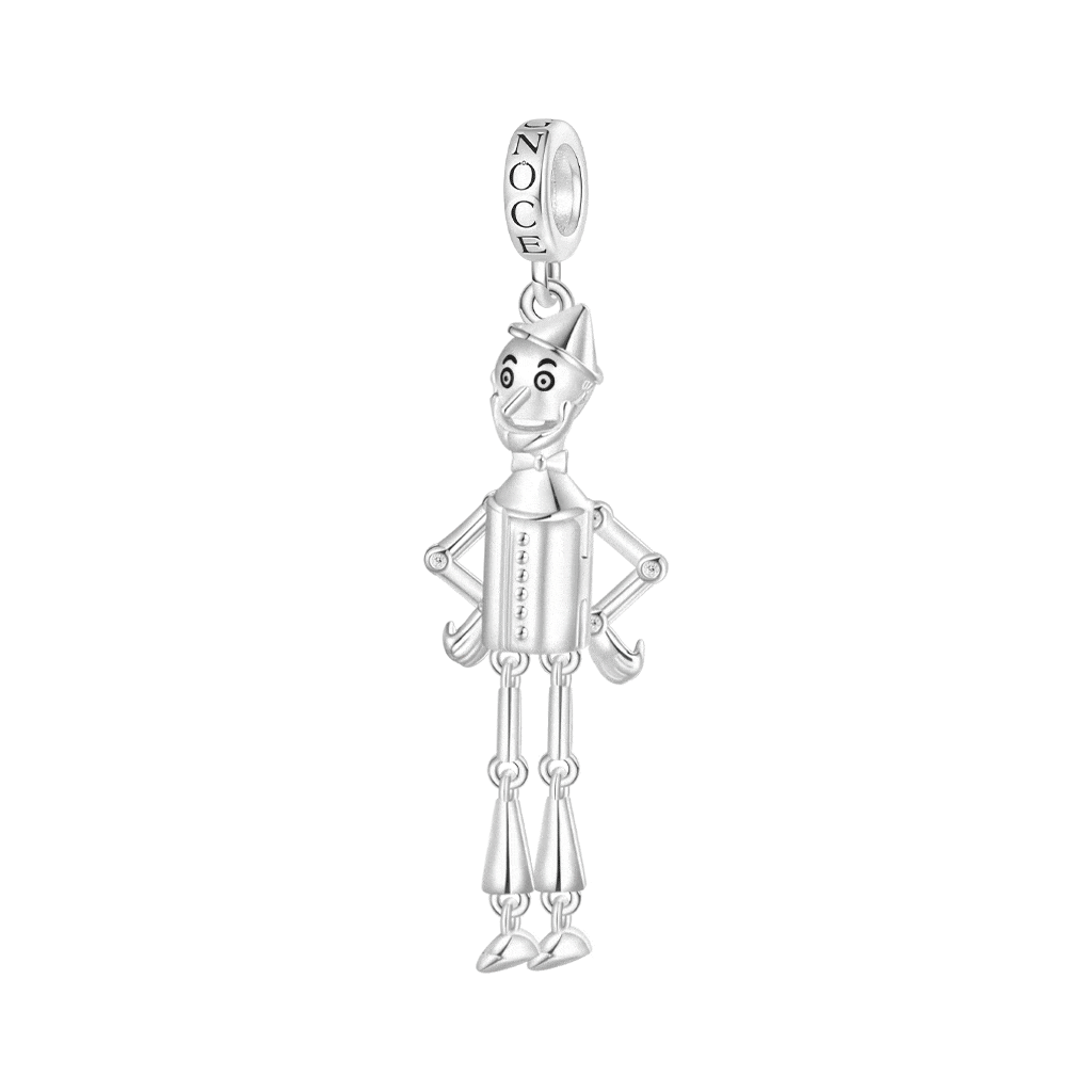 Gnoce The Wonderful Wizard of Oz Openable Heart Tin Woodman Pendant Dangle Charm_1