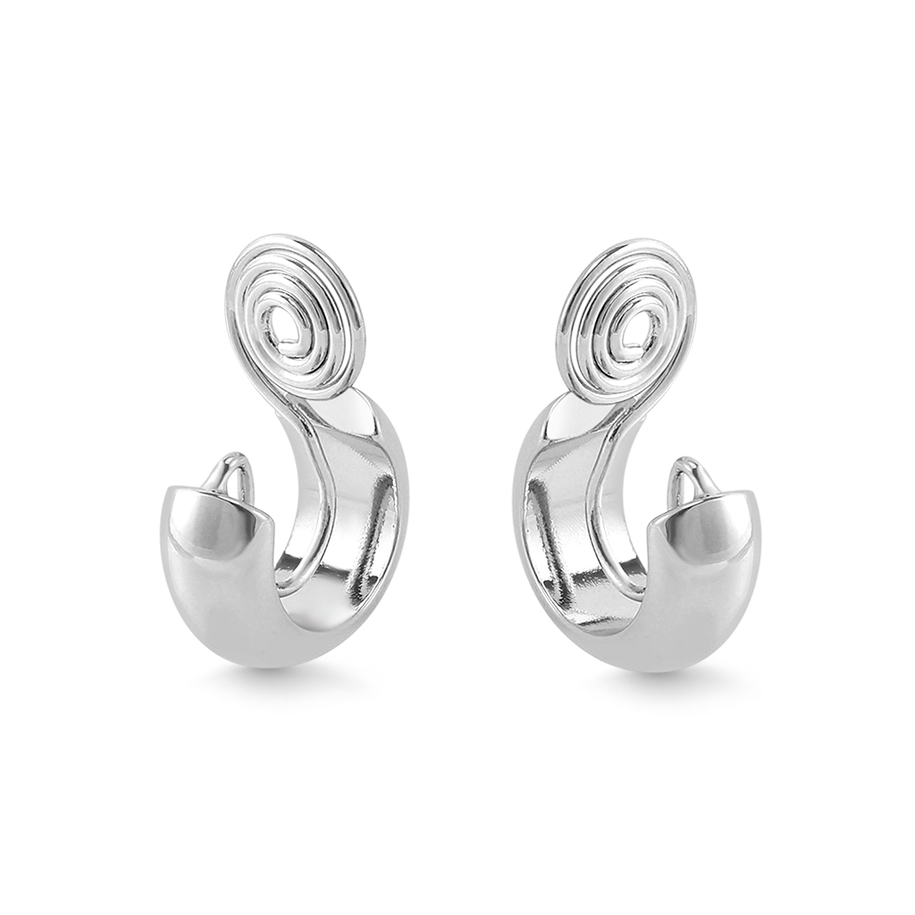 Gnoce Simple Huggie Gold Clip On Earrings_3