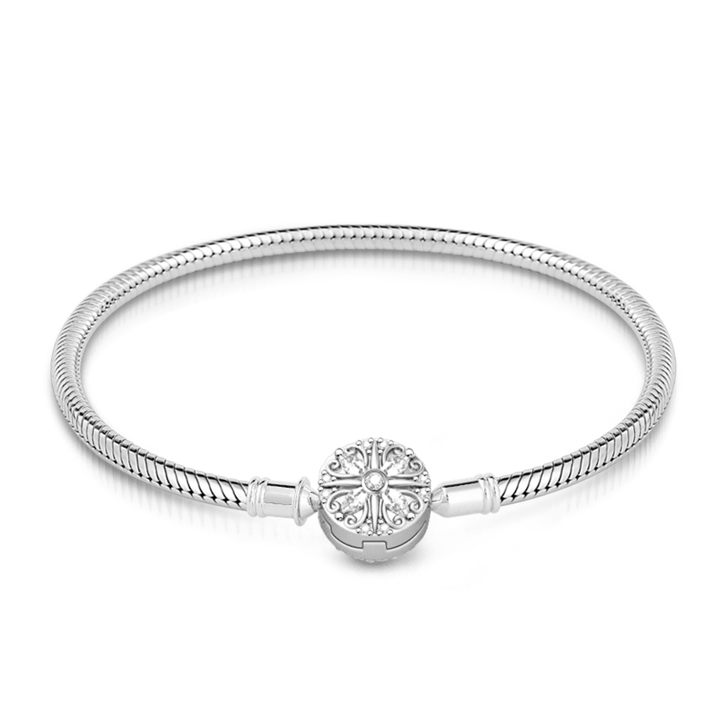 Gnoce Four Leaf Clover Bracelet Platinum-plated Silver Blend_1