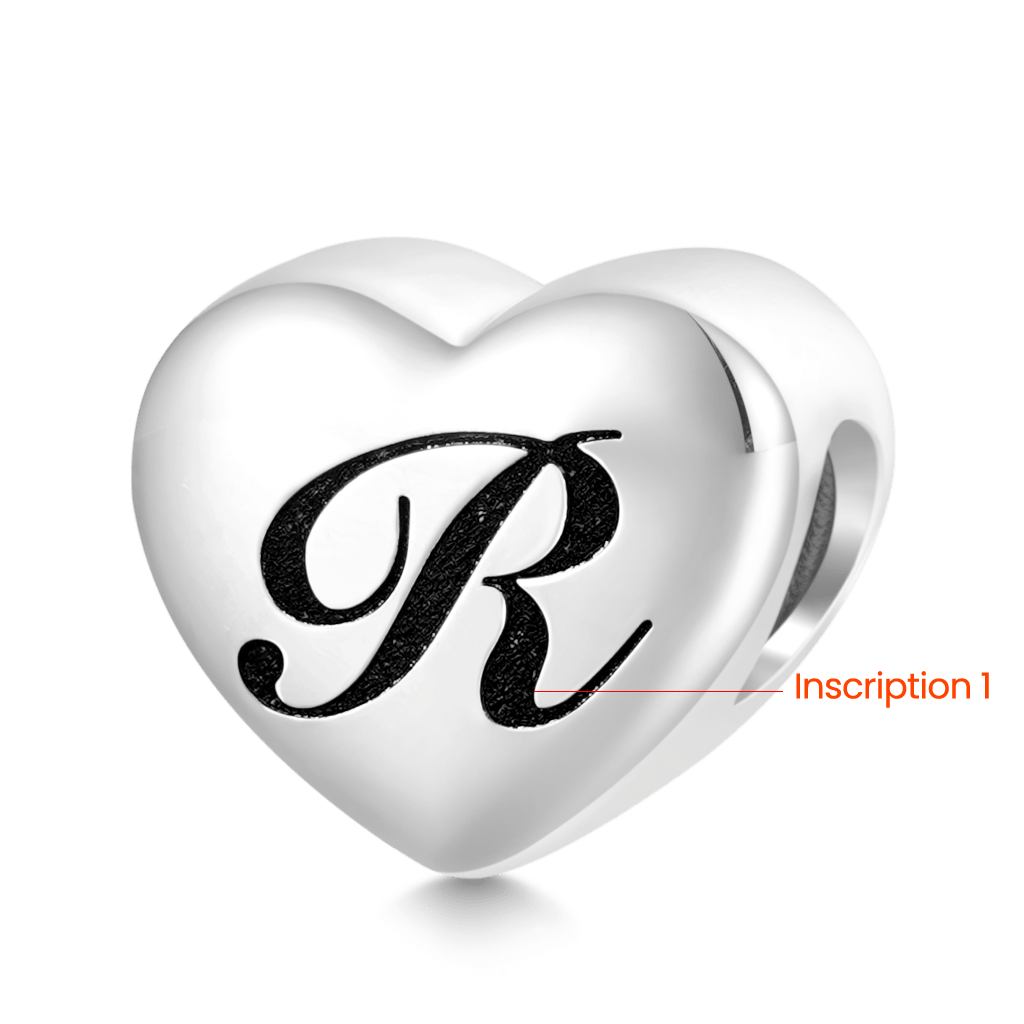 Gnoce Engravable Letter Glow-in-the-dark Heart Charm_3