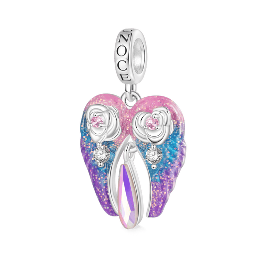 Gnoce “My love My life” Angel Wing Pendant Dangle Charm_1
