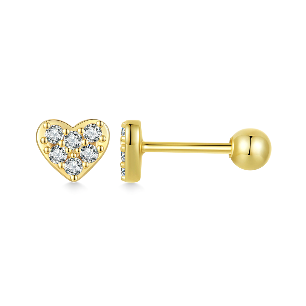 Gnoce Simple Love Stud Earrings_2
