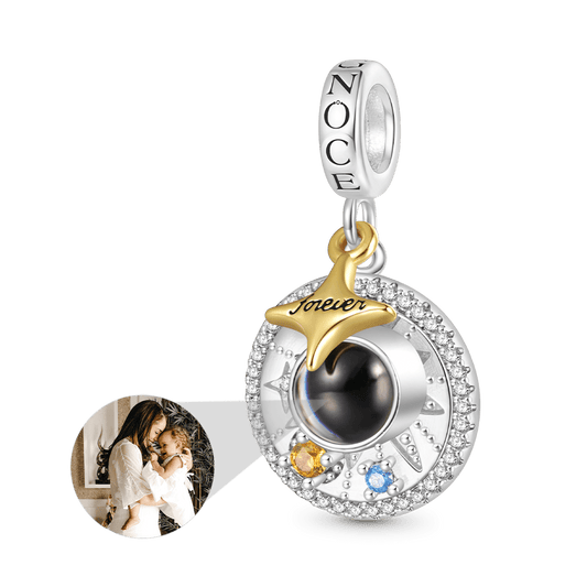 Gnoce Star Round Plate Projection Photo Pendant Dangle Charm_1