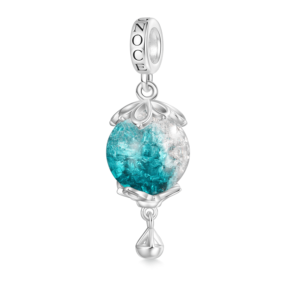 Gnoce Blue Hot Air Balloon Pendant Dangle Charm_1