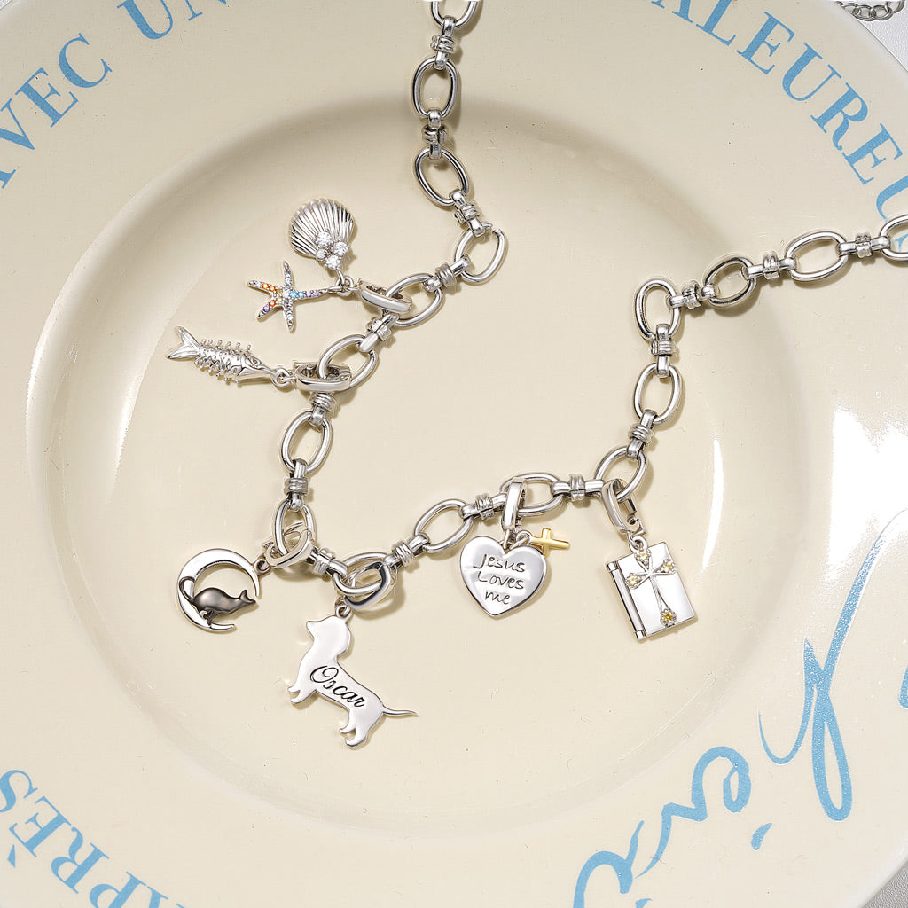 Gnoce Silver Fish Clasp Clusters Charm_3