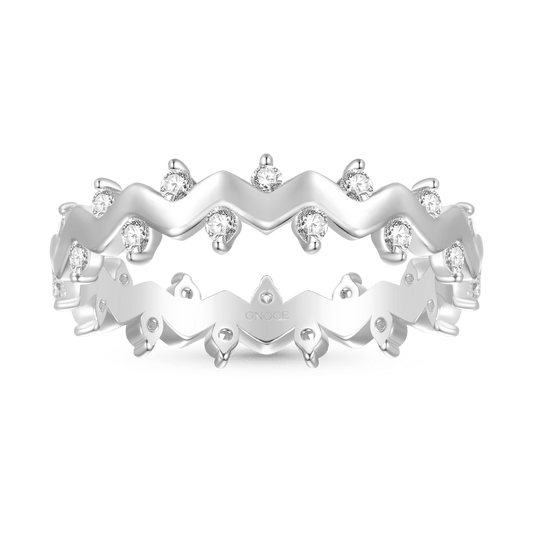 Gnoce Shiny Smooth Wavy Band Ring_1