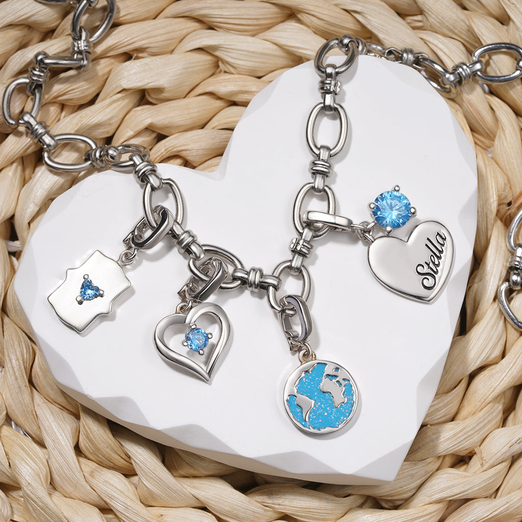 Gnoce Blue Earth Clasp Clusters Charm_3