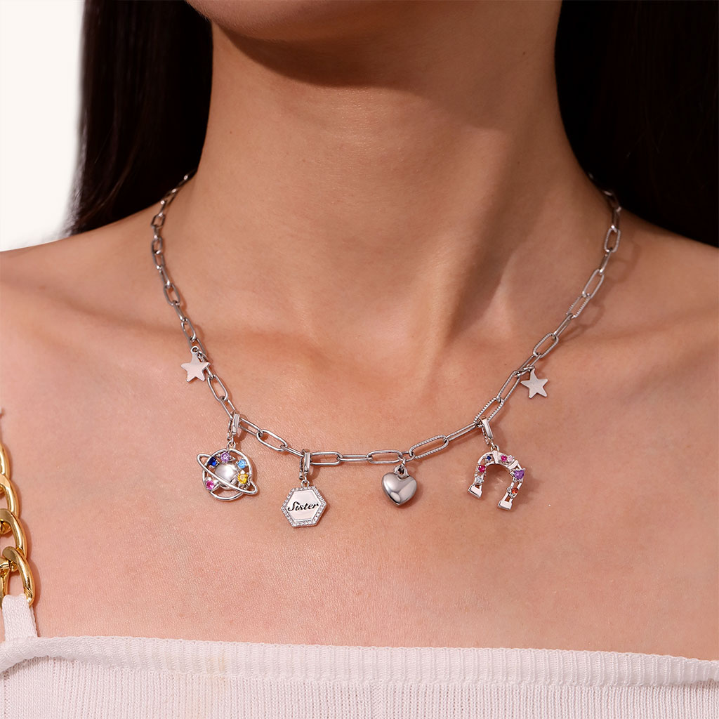 Gnoce Lucky Horseshoe Clasp Clusters Charm_5