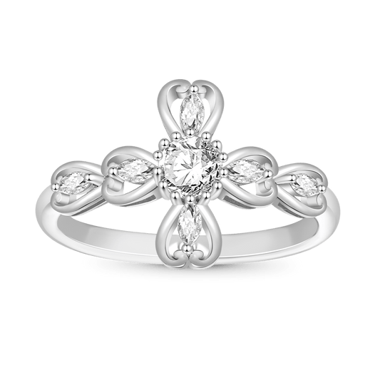 Gnoce Hollow Love Heart Cross Ring_1