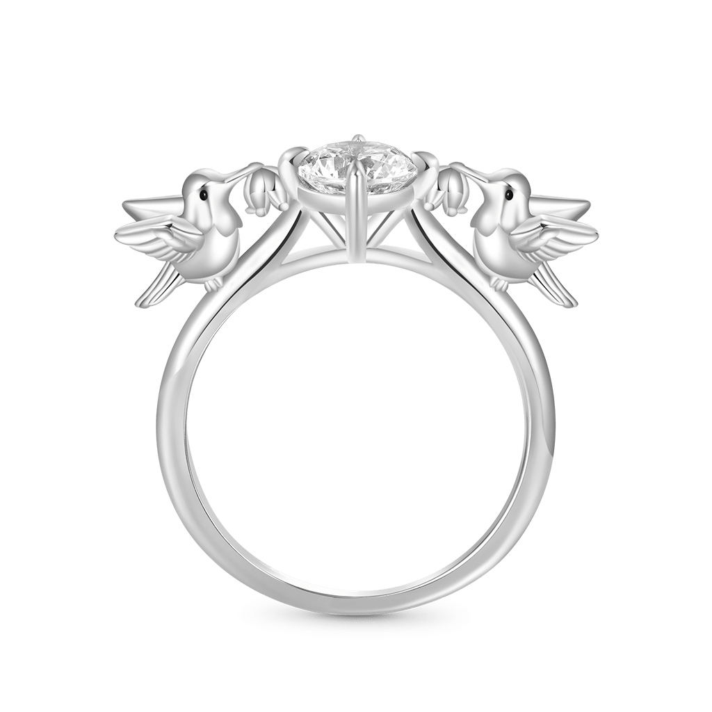 Gnoce Hummingbird Embrace White Zircon Ring_1