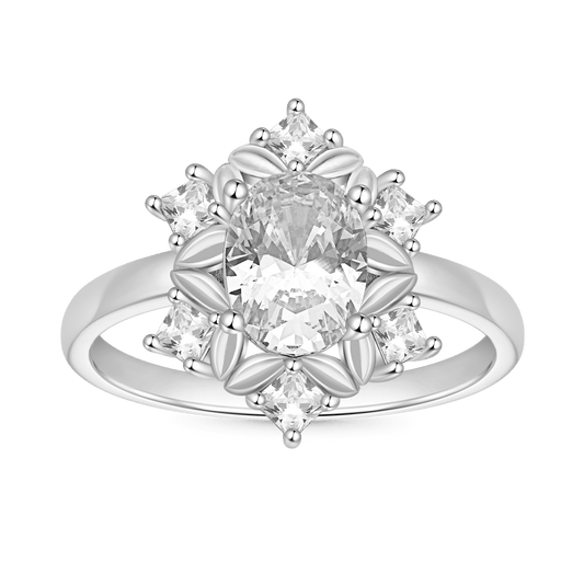 Gnoce Classic Leaf-Cut White Zirconia Ring_1
