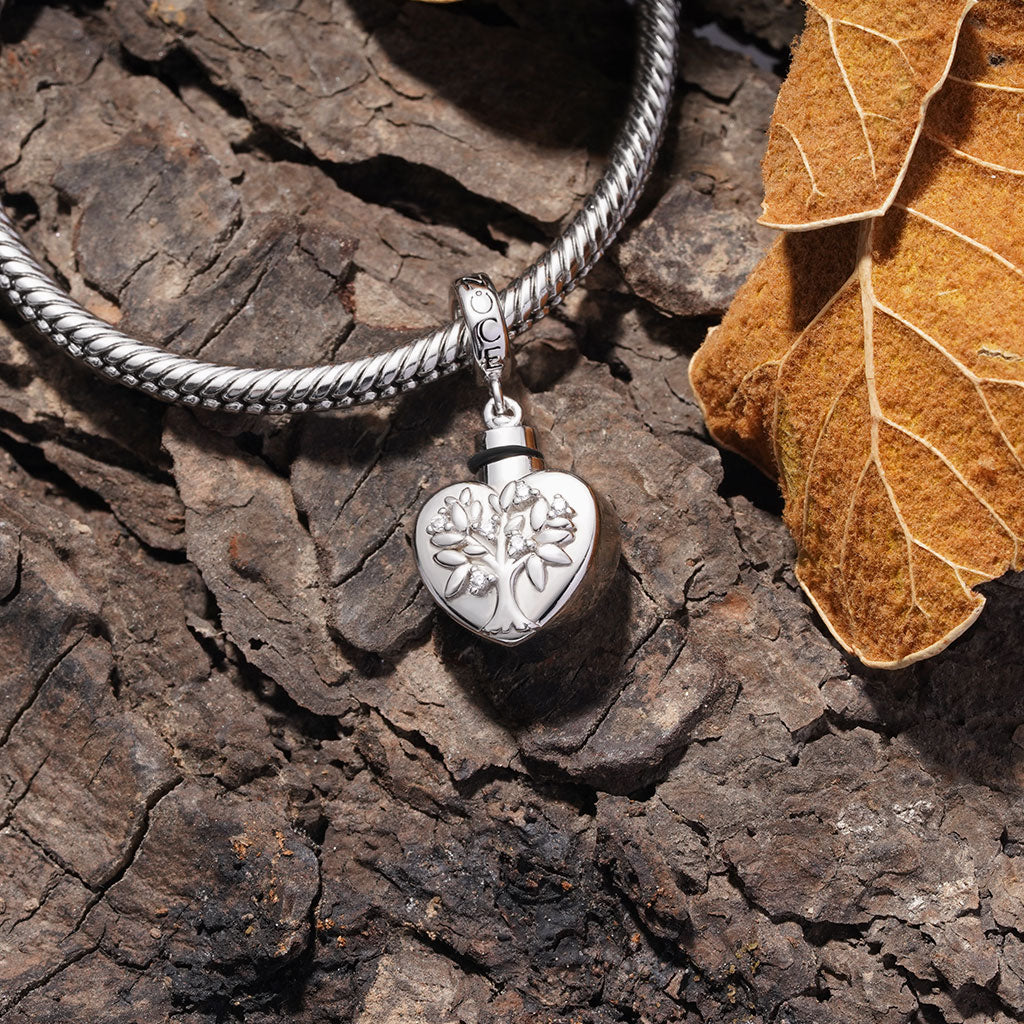 Gnoce Engravable Tree of Life Memorial Urn Ashes Pendant Dangle Charm_4