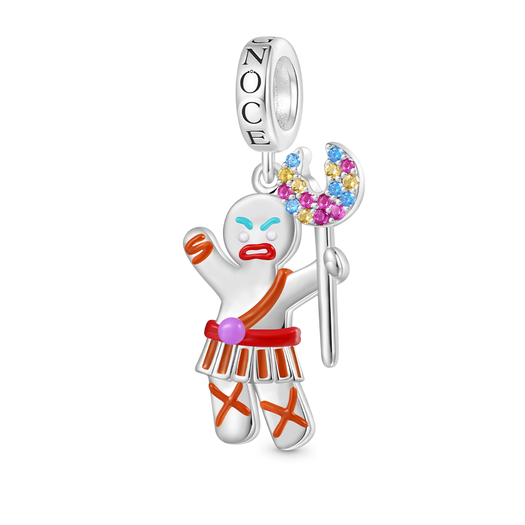 Gnoce Rebel Gingerbread Man Pendant Dangle Charm_1