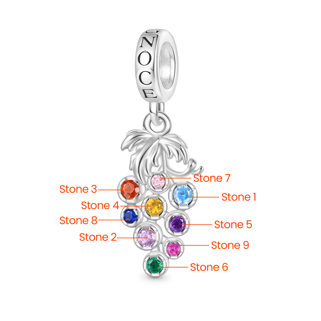 Gnoce Bunch of Grapes Personalized Pendant Dangle Charm_3
