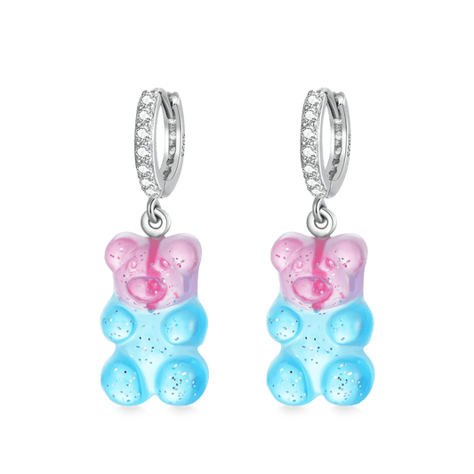 Gnoce Transparent Gummy  Bear Hoop Earrings_1