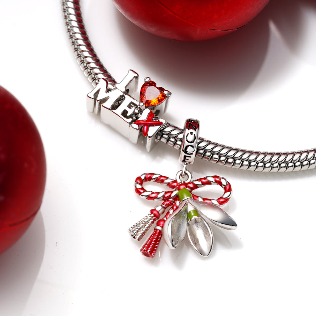 Gnoce March Martisor Flower Lucky Pendant Dangle Charm_3