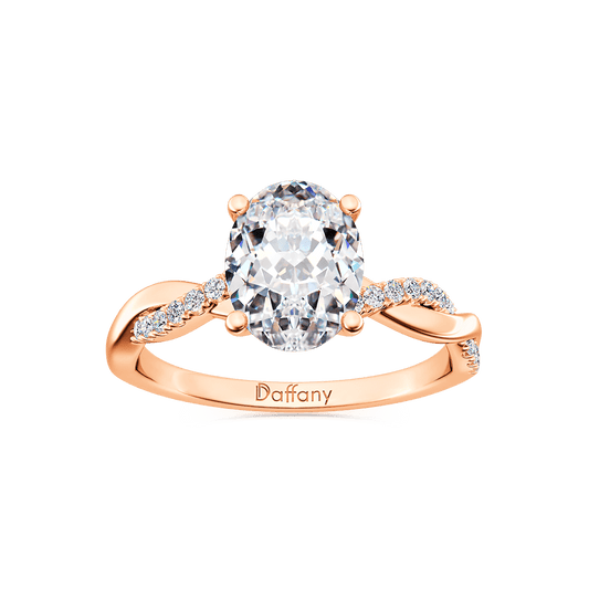 Solitaire Oval Cut Twisted Infinity Engagement Ring_1