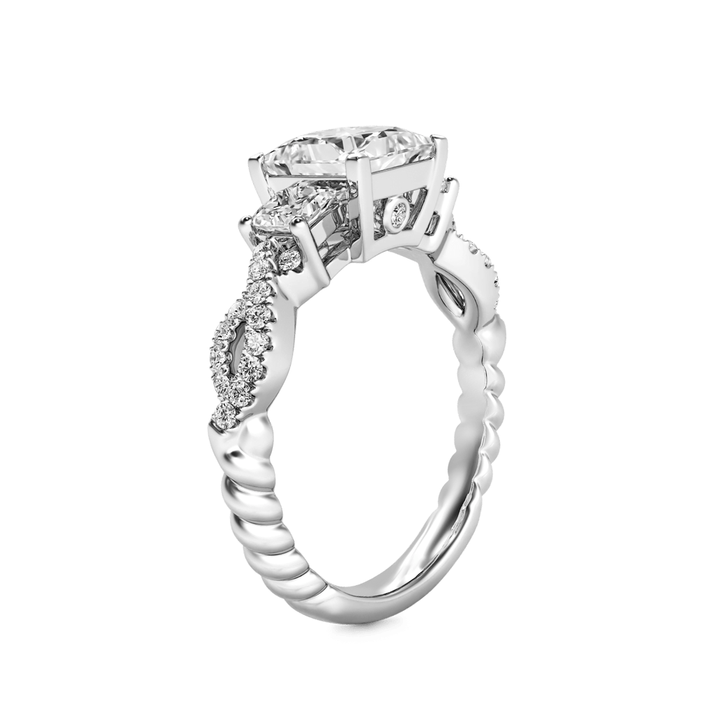 Gnoce Crystal White Three-stone Engagement Ring_2