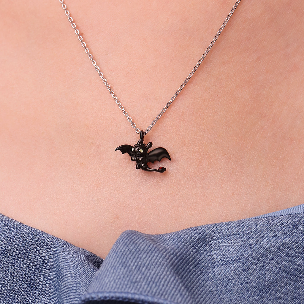 Gnoce How to Train Your Dragon Toothless Flapping Wings Necklace_7