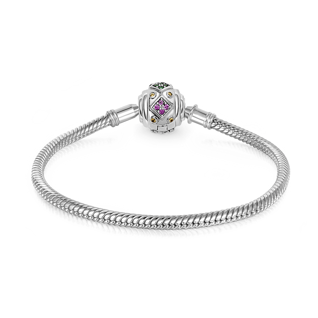 Gnoce Multi Color CZ Bracelet Platinum-plated Silver Blend_2