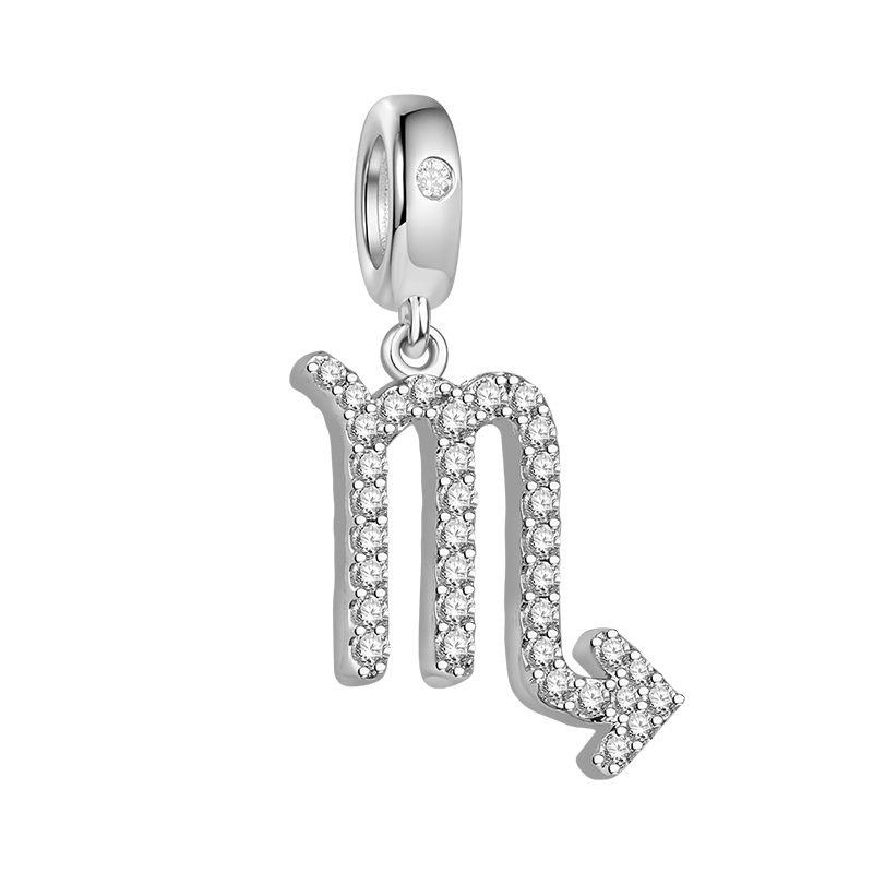 Gnoce Scorpio Zodiac Charm Platinum-plated Silver Blend_1