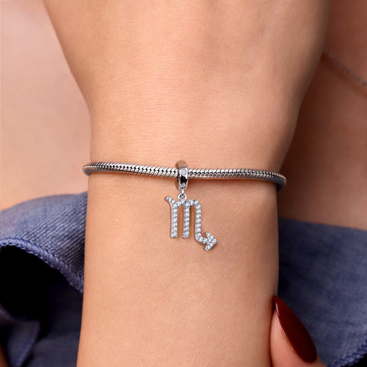 Gnoce Scorpio Zodiac Charm Platinum-plated Silver Blend_3