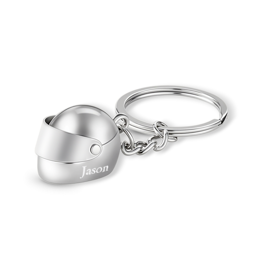 Gnoce Personalized Engravable Motorcycle Helmet Keychain_1