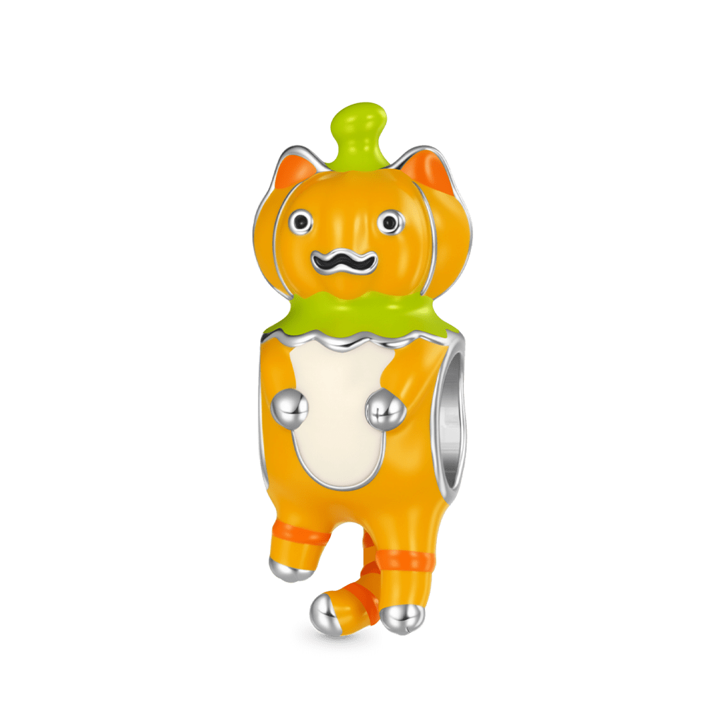 Gnoce Halloween Pumpkin Cat Charm_1