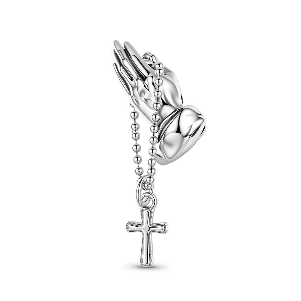 Gnoce Praying Hands with Cross Faith Charm_1