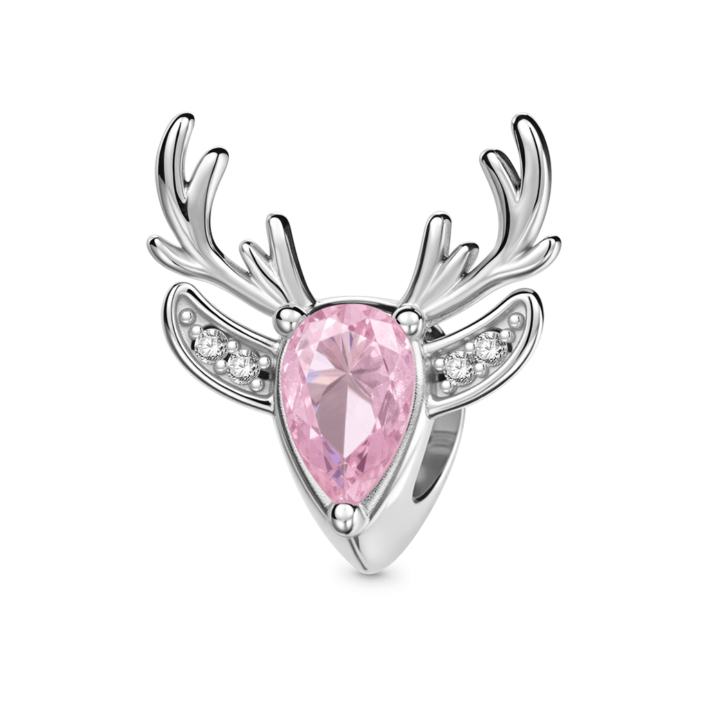 Gnoce Christmas Elk Birthstone Engravable Charm_1