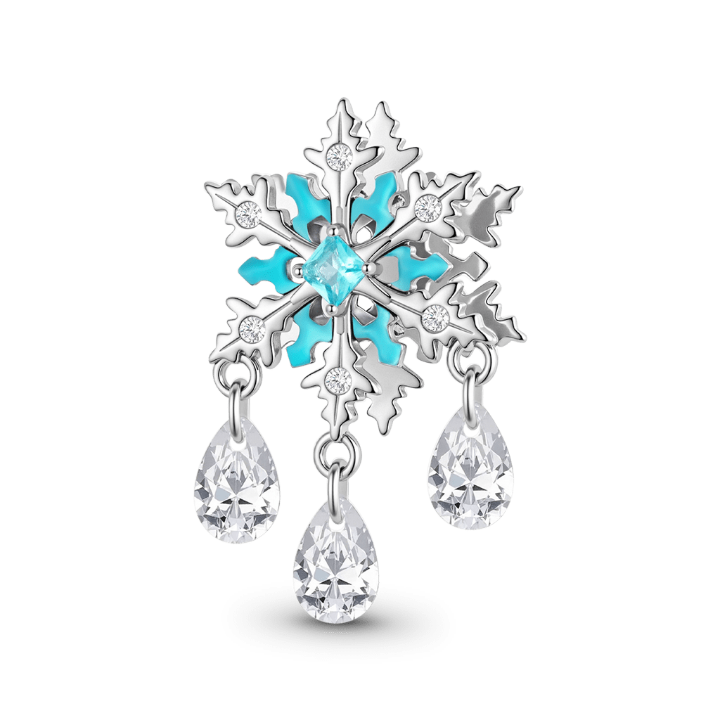 Gnoce Blue Snowflakes Dreamcatcher Charm_1