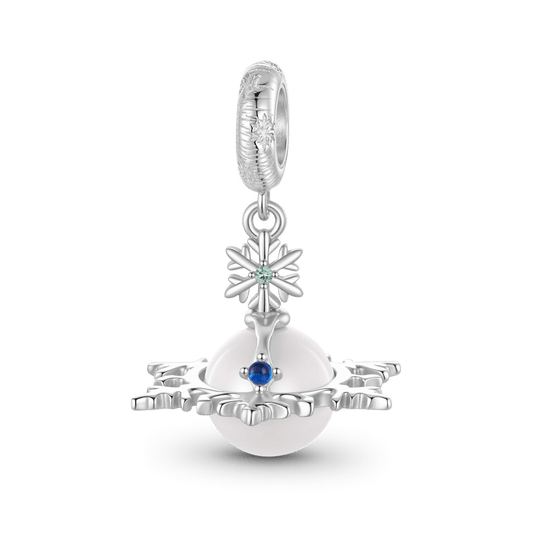 Gnoce Dreamy Pearl Snowflake Planet Pendant Dangle Charm_1